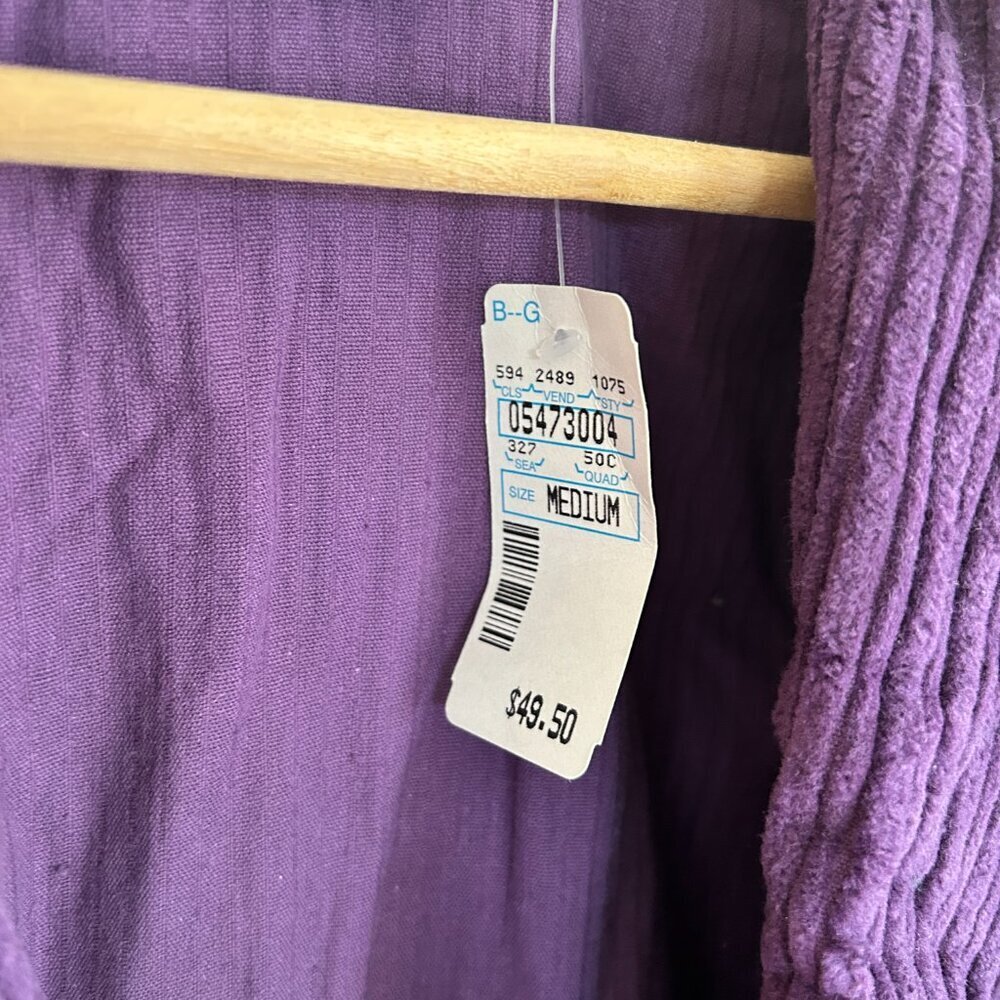 Vtg Christopher & Banks Jacket M Purple Crop Chenille Bolero Blazer NEW - Picture 12 of 12